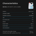 Engine oil 5W-30 API SN/CF A5/B5