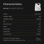 Engine Oil 5W40 API SN/CF C3